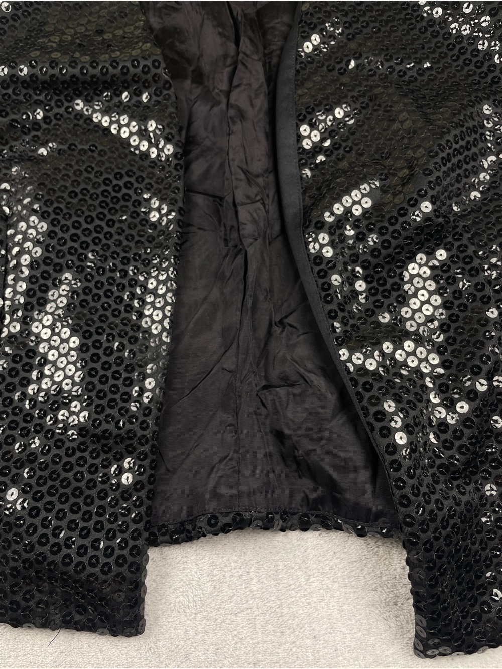 Black Sequin Women's Blazer Jacket - Elegant Evening Coat - Picture 2 of 7